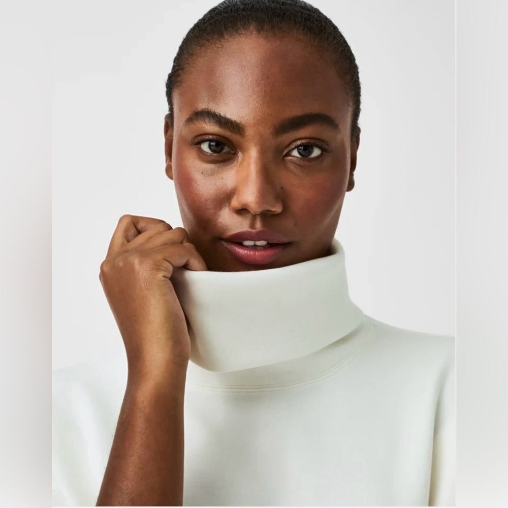 SPANX White Cowl Neck Tunic Sweater - Picture 2 of 15